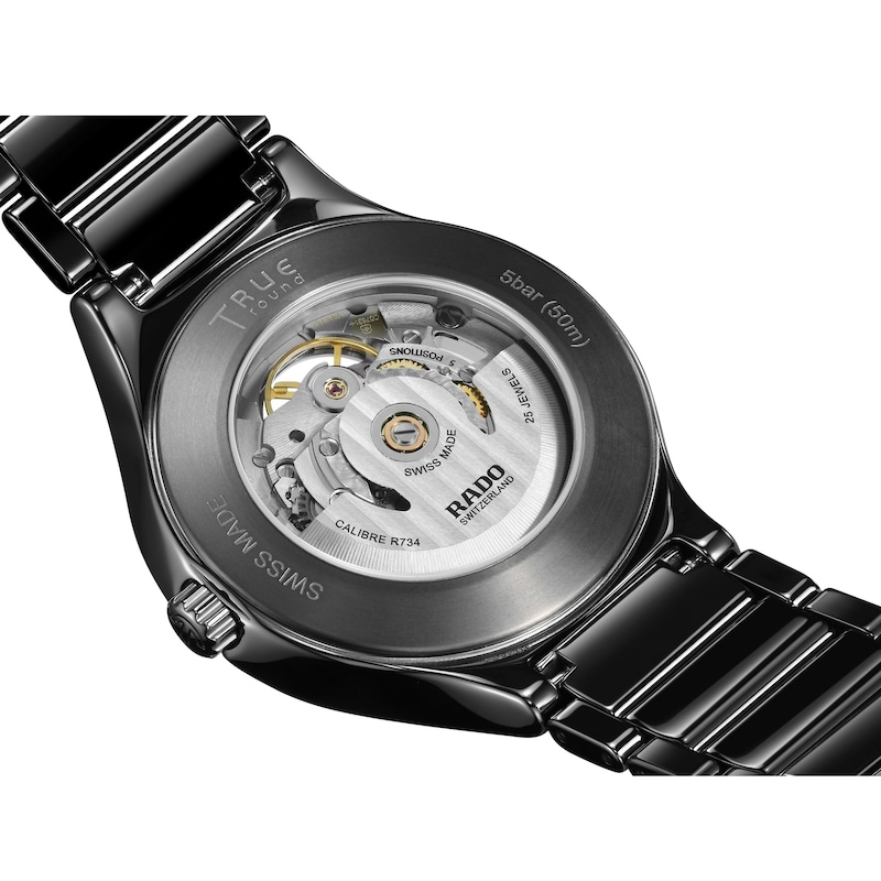 Main Image 4 of Rado True Square Automatic Open Heart Black Bracelet Watch