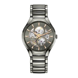 Rado True Square Automatic Open Heart Grey Bracelet Watch