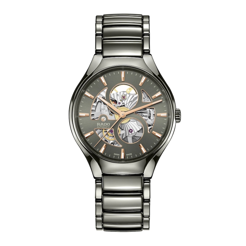 Main Image 1 of Rado True Square Automatic Open Heart Grey Bracelet Watch
