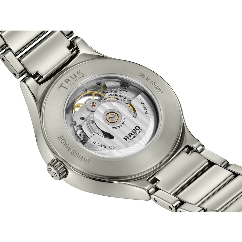 Main Image 4 of Rado True Square Automatic Open Heart Grey Bracelet Watch