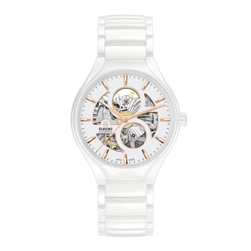 Main Image 1 of Rado True Square Automatic Open Heart White Bracelet Watch
