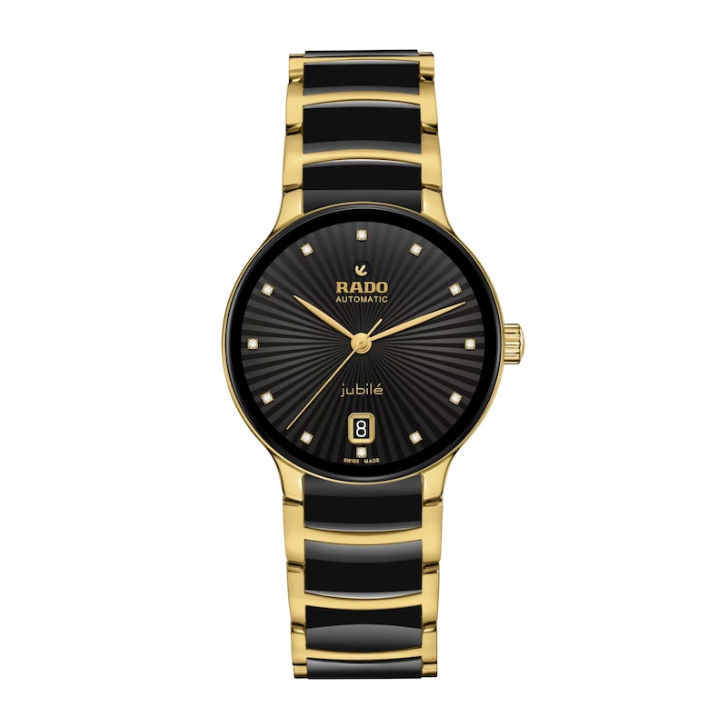 Rado Centrix Automatic Diamond & Black Ceramic Watch