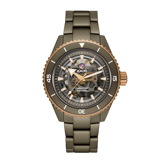 Rado Captain Cook High-Tech Ceramic Skeleton Bracelet Watch