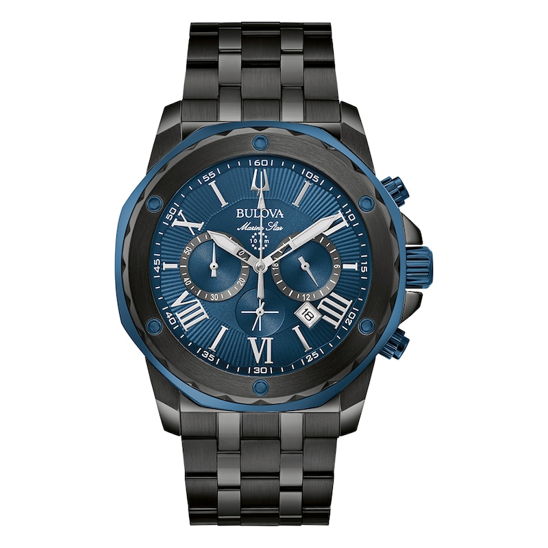 Main Image 1 of Bulova Marine Star Men's Black IP Stainless Steel Watch
