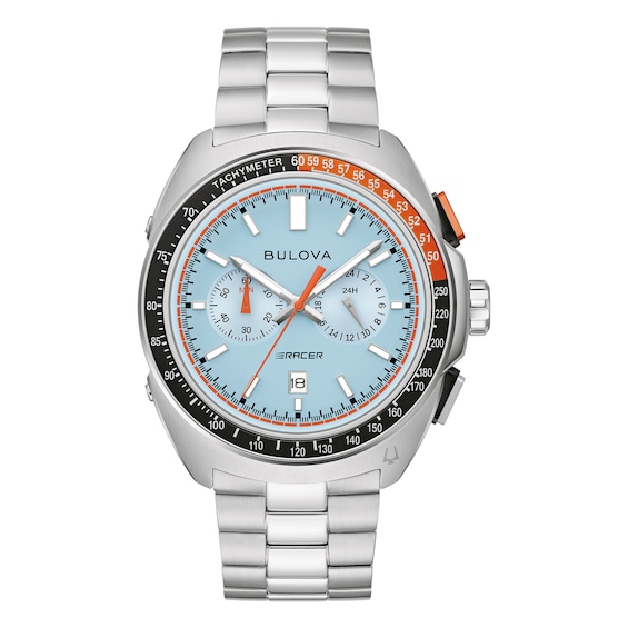 Bulova Racing Mens Chronograph Stainless Steel Watch
