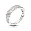 Thumbnail Image 2 of Platinum 0.50ct Diamond Four Row Half Eternity Ring