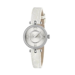 Gucci Model 2000 White Leather Strap Watch