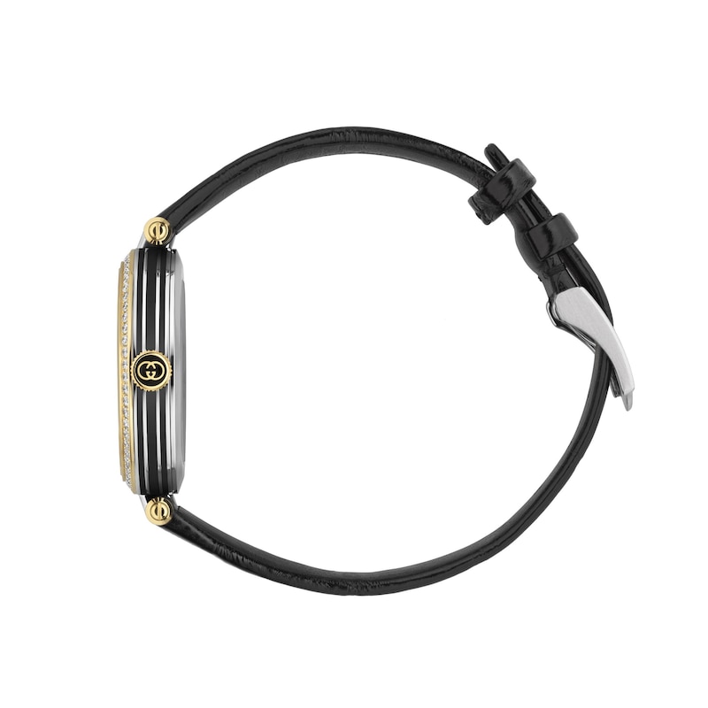 Main Image 3 of Gucci Model 2000 Black Leather Strap Watch