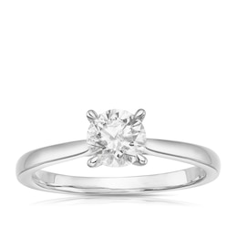 Platinum 0.70ct Diamond Solitaire Round Cut Ring