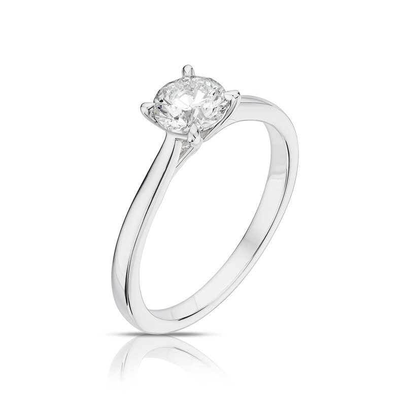 Main Image 2 of Platinum 0.70ct Diamond Solitaire Round Cut Ring