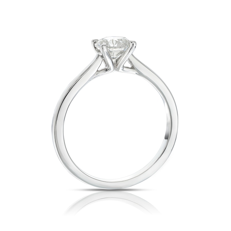 Main Image 3 of Platinum 0.70ct Diamond Solitaire Round Cut Ring