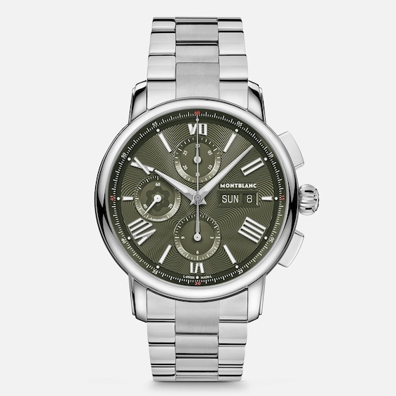 Men's Montblanc Star Legacy Chronograph Day & Date Stainless Steel Limited Edition Watch