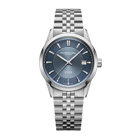 Men's Raymond Weil Freelancer Blue Dial & Stainless Steel Bracelet Watch
