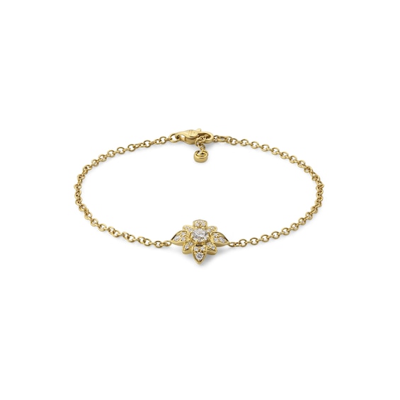 Gucci Flora 18ct Yellow Gold 6.7 Diamond Chain Bracelet