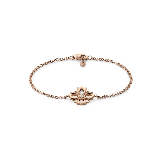 Gucci Flora 18ct Rose Gold 6.3 Diamond Chain Bracelet