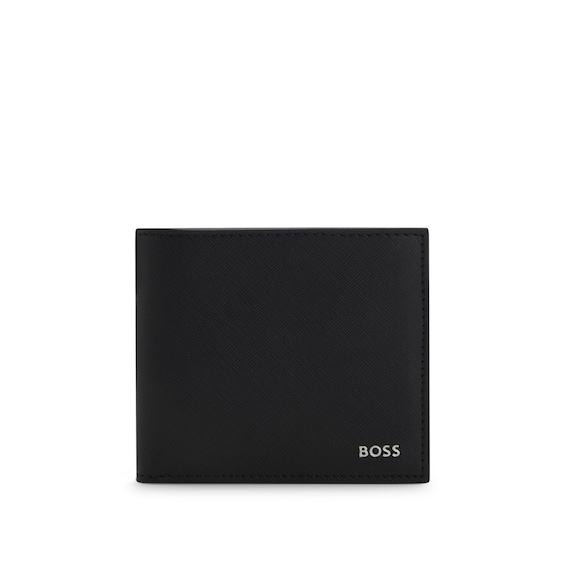BOSS Black Leather Billfold Wallet