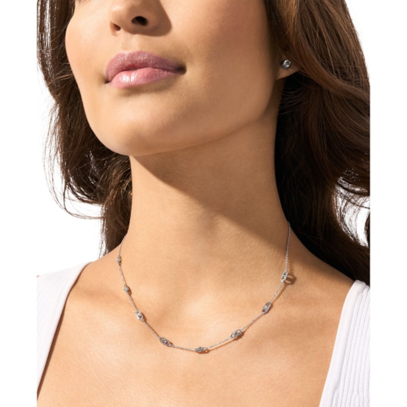 Main Image 3 of Michael Kors Astor Link Sterling Silver 17" Necklace