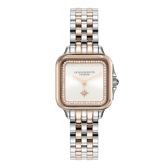 Olivia Burton 24000125 Grosvenor (28mm) White Square Dial / Watch - Image 7