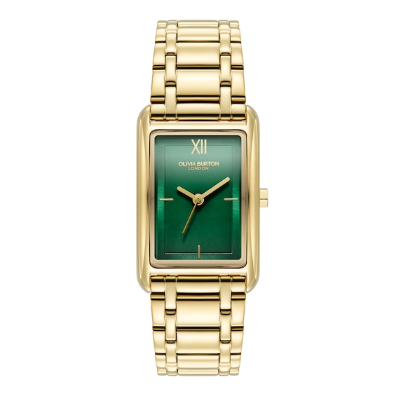 Women's Olivia Burton Grove Gold Ip Link Stainless Steel Bracelet Watch