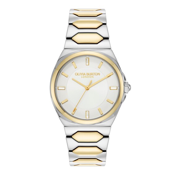 Women's Olivia Burton 34Mm Lustre Stainless Steel & Gold Ip Watch
