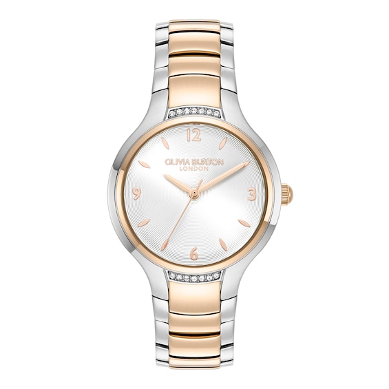 Women's Olivia Burton 34Mm Rose Gold Tone & Stainless Steel Bracelet Watch