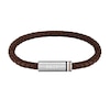Thumbnail Image 1 of BOSS Ares Single Braided Brown Leather 7.8" Bracelet
