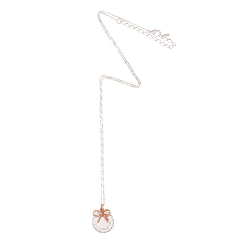 Olivia Burton Bow Rose Gold Plated Coin Necklace