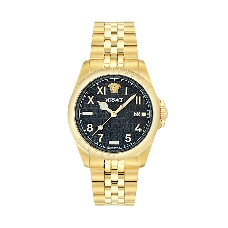 Main Image 1 of Versace Anteo Men's Black Dial & Gold-Tone Bracelet Watch