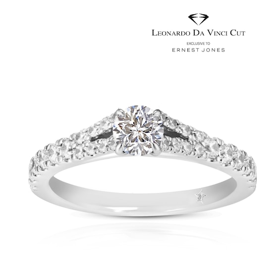 Leonardo Da Vinci Cut Platinum 0.50ct Diamond Solitaire Ring