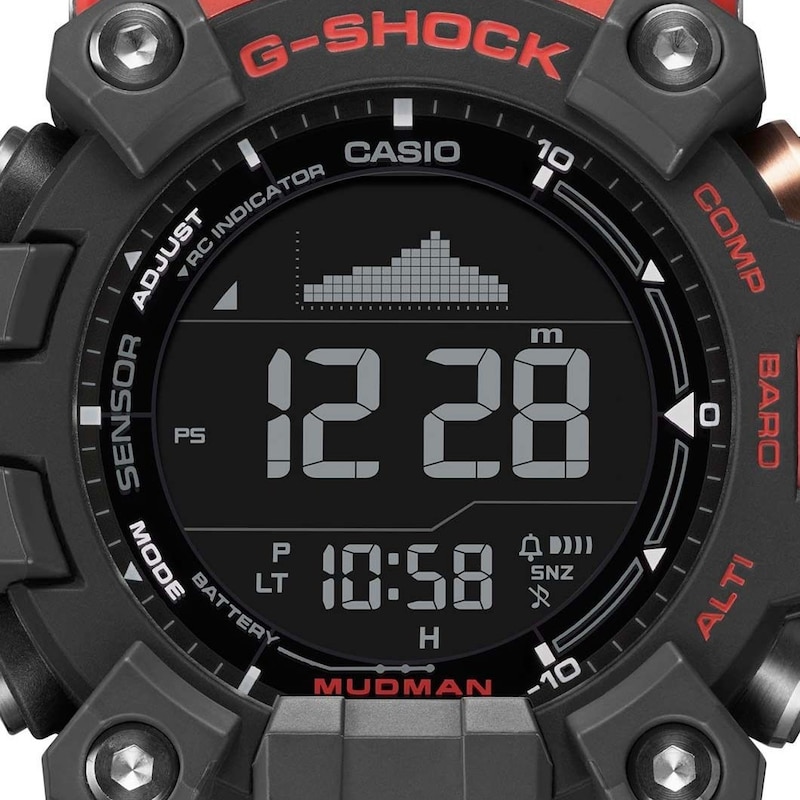 Main Image 5 of G-Shock GW-9500-1A4ER Mudman Men's Red & Black Resin Strap Watch