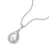 Thumbnail Image 2 of Sterling Silver Diamond Pear Shape Pendant Necklace