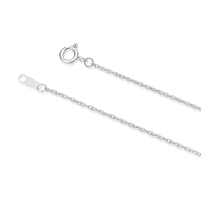Main Image 3 of Sterling Silver Diamond Pear Shape Pendant Necklace