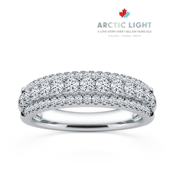 Arctic Light Platinum 0.50ct Diamond Triple Row Eternity Rin