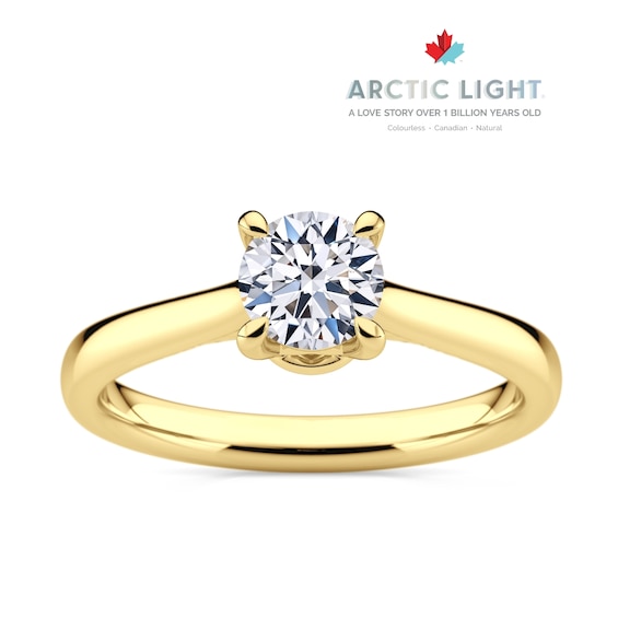 Arctic Light 18ct Yellow Gold 0.50ct Diamond Round Solitaire Ring