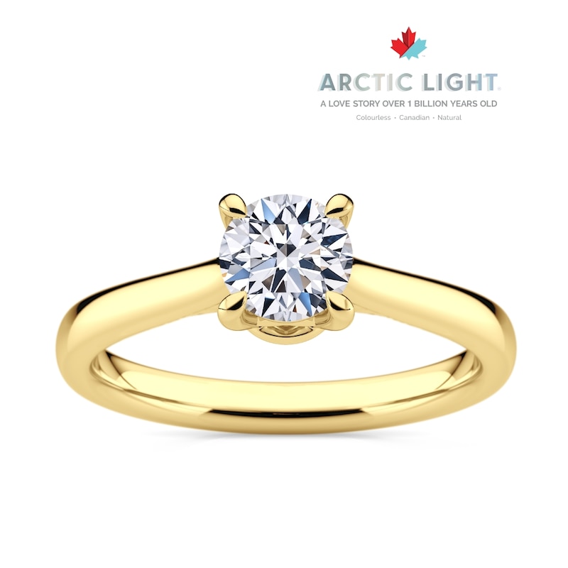 Main Image 1 of Arctic Light 18ct Yellow Gold 0.50ct Diamond Round Solitaire Ring