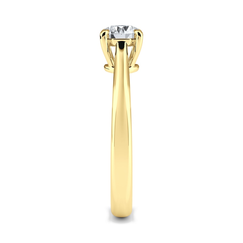 Main Image 4 of Arctic Light 18ct Yellow Gold 0.50ct Diamond Round Solitaire Ring