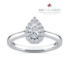 Thumbnail Image 1 of Arctic Light Platinum 0.40ct Diamond Pear  Halo Ring