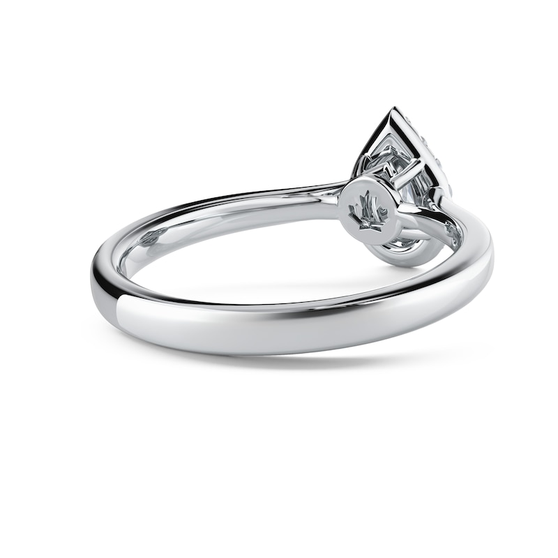 Main Image 2 of Arctic Light Platinum 0.40ct Diamond Pear  Halo Ring