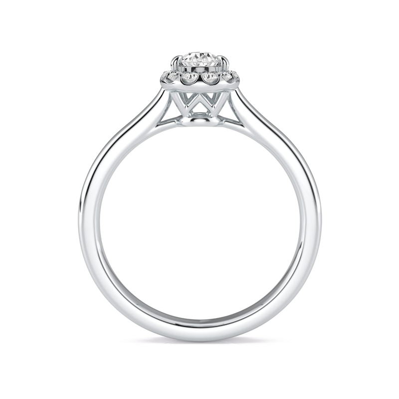 Main Image 3 of Arctic Light Platinum 0.40ct Diamond Pear  Halo Ring