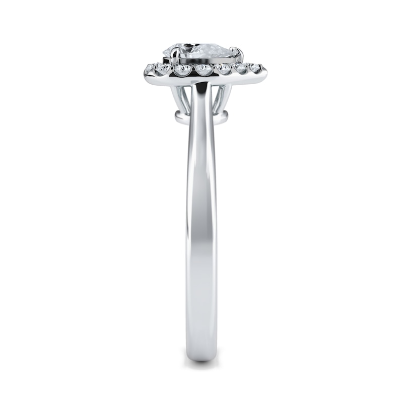 Main Image 4 of Arctic Light Platinum 0.40ct Diamond Pear  Halo Ring