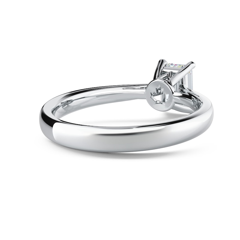 Main Image 2 of Arctic Light Platinum 0.70ct Diamond Emerald Solitaire Ring
