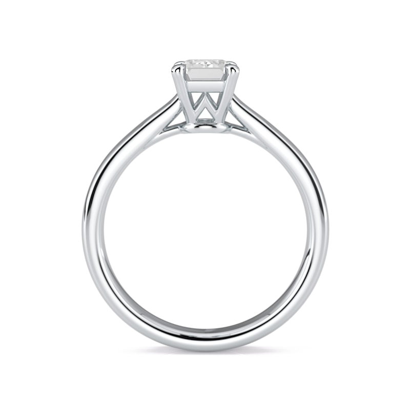 Main Image 3 of Arctic Light Platinum 0.70ct Diamond Emerald Solitaire Ring