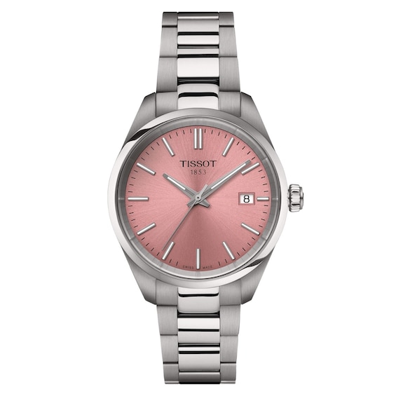 Women's Tissot Pr 100 Quartz 34Mm Pink Dial & Stainless Steel Watch