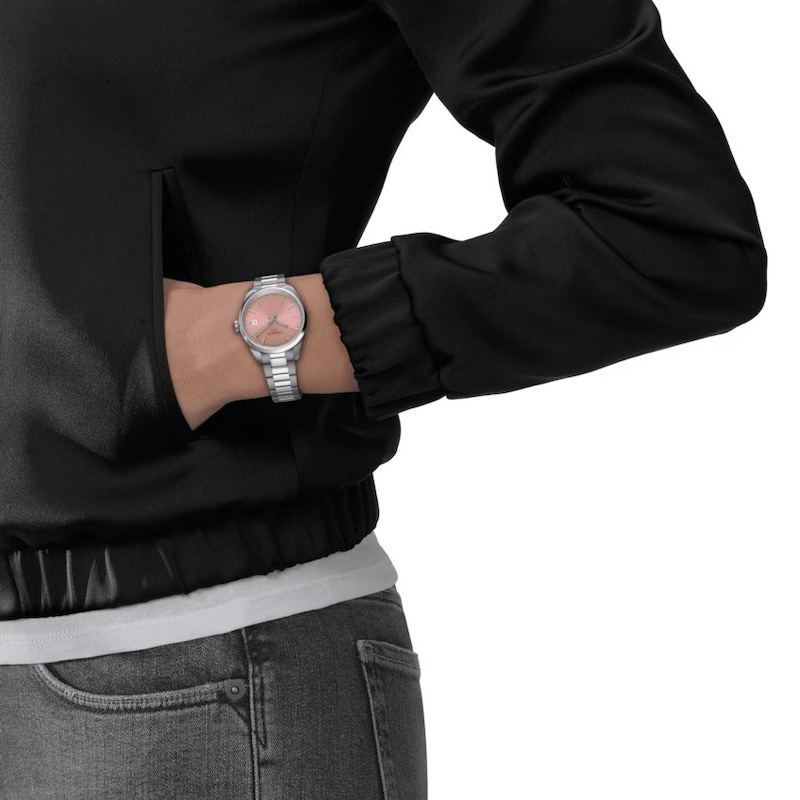 Main Image 5 of Tissot PR 100 Quartz 34mm Ladies' Pink Dial & Stainless Steel Watch