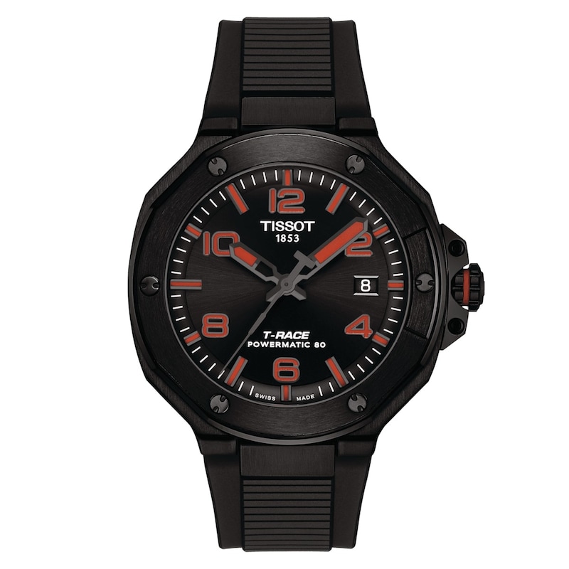 Main Image 1 of Tissot T-Race Powermatic 80 Black Silicone Strap Watch