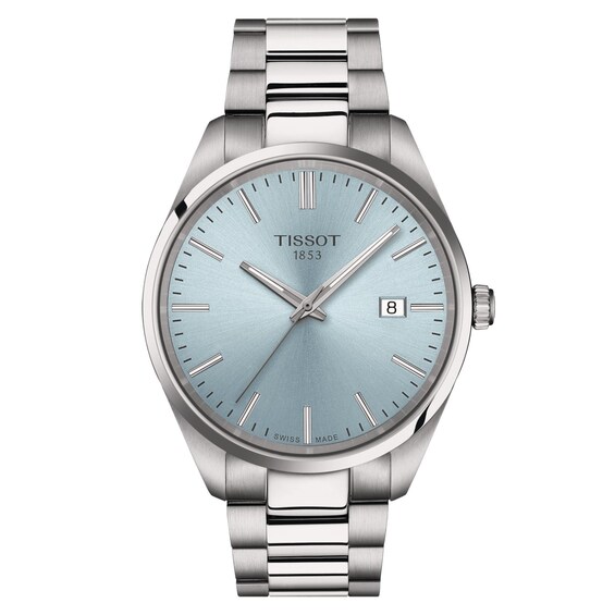 Men's Tissot Pr 100 Quartz 40Mm Ice Blue Dial & Stainless Steel Watch