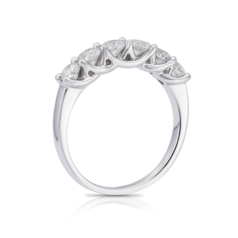 Main Image 4 of Platinum 6 Stone Eternity 1ct Diamond Ring