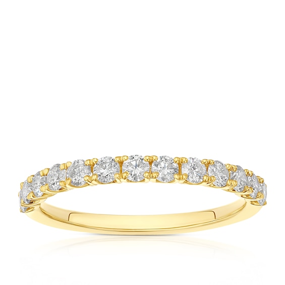 18ct Yellow Gold Round Cut Eternity 0.50ct Diamond Ring