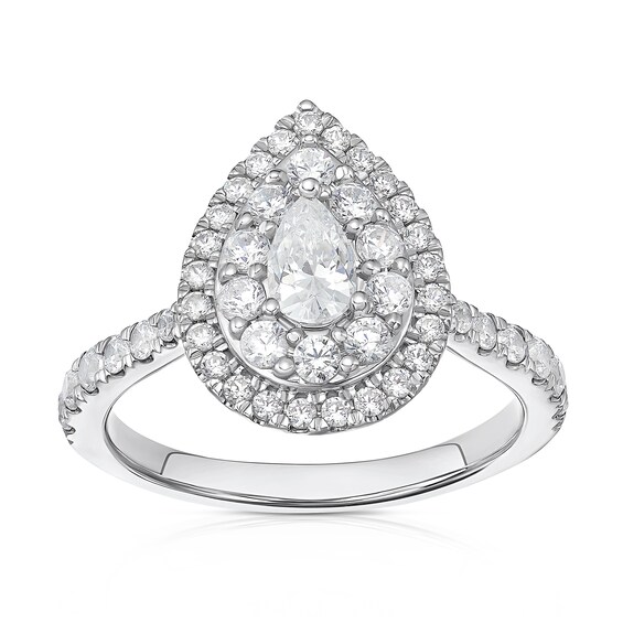 Engagement Ring Origin Platinum Pear Shaped 1ct Diamond Ring