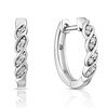 Thumbnail Image 1 of 9ct White Gold Diamond Twisted Hoop Earrings